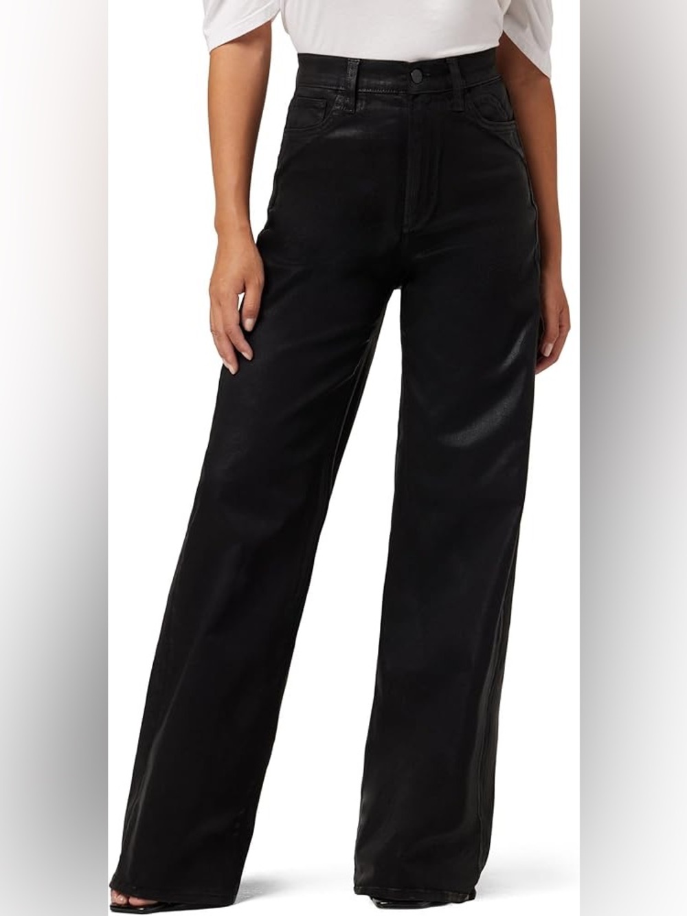 NWT Joe’s Jeans Mia Petite High Rise Wide Leg Coated in Black